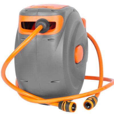 Navíjač Strend Pro, na stenu, automatický 1/2", so záhradnou hadicou L-20+2 m