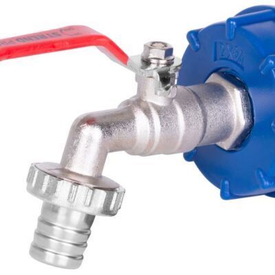 Sada Strend Pro, MOSADZNÝ ventil 3/4" + plastová redukcia 60 mm + výpust 1", na IBC nádrž,