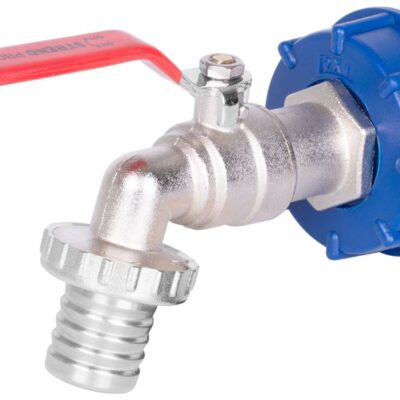 Sada Strend Pro, MOSADZNÝ ventil 1 1/4" + plastová redukcia 60 mm + výpust 1", na IBC nádrž,