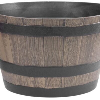 Kvetináč Strend Pro, Woodeff, 52x32 cm, šedý, efekt dreva, barel