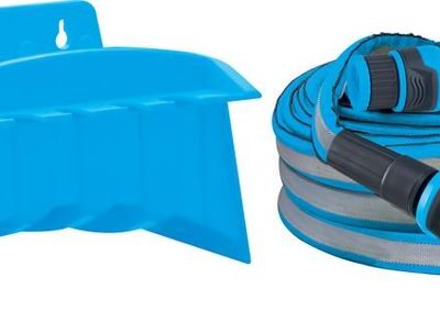 Hadica AQUACRAFT® 870101, textilná, plochá, set s dýzou a držiakom, L-10 m