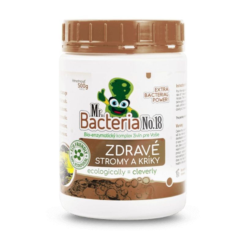 Aktivátor Mr.Bacteria No.18, živiny pre zdravé stromy a kríky, 500g 1 Aktivátor Mr.Bacteria No.18, živiny pre zdravé stromy a kríky, 500g
