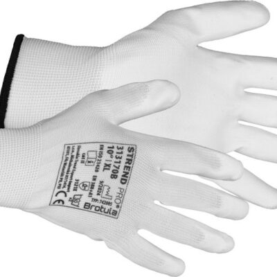 Rukavice ST BROTULA White 10/XL, záhradné, biele, s blistrom