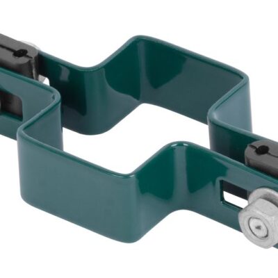 Objímka Strend Pro EUROSTANDARD, 60x40 mm, priebežná, zelená, Zn+PVC, RAL6005, na hranatý stĺpik