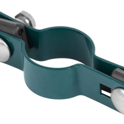 Objímka Strend Pro EUROSTANDARD, 48 mm, priebežná, zelená, Zn+PVC, RAL6005, na okrúhly stĺpik