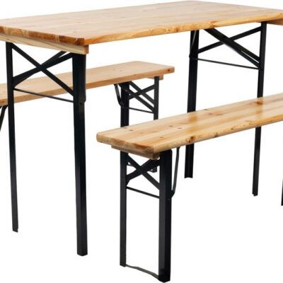 Set pivný DORTMUND Mini3, stôl 117x56x76,5 cm, 2x lavica 117x25x46,5 cm, drevo 27 mm