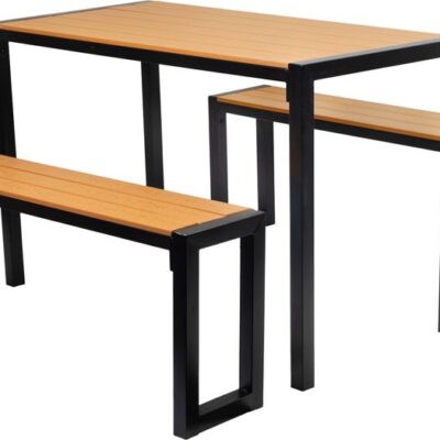 Set GARDIVA záhradný, stôl 118x58x75,5 cm, 2x lavička 108x25x45 cm