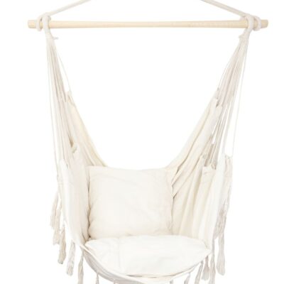 Kreslo GREKO, hojdacie, záhradné,závesné, prírodné, béžové, 150x120 cm