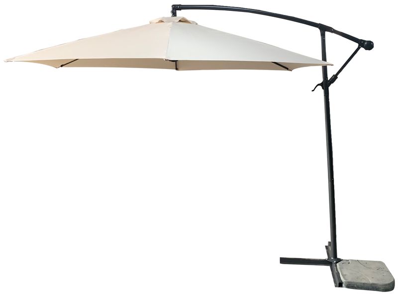 Slnečník DEMI 300 cm, 42 mm, béžový, PE, záhradný 1 Slnečník DEMI 300 cm, 42 mm, béžový, PE, záhradný