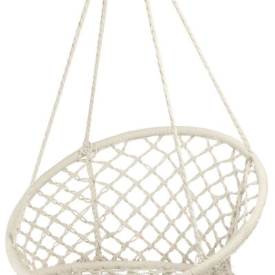 Kreslo LOGAN, max. 100 kg, záhradné, hojdacie, béžová sieť