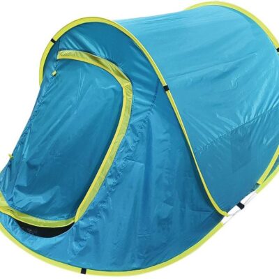 Stan Strend Pro, rozkladací, plážový, modro-žltý, 220x120x95 cm