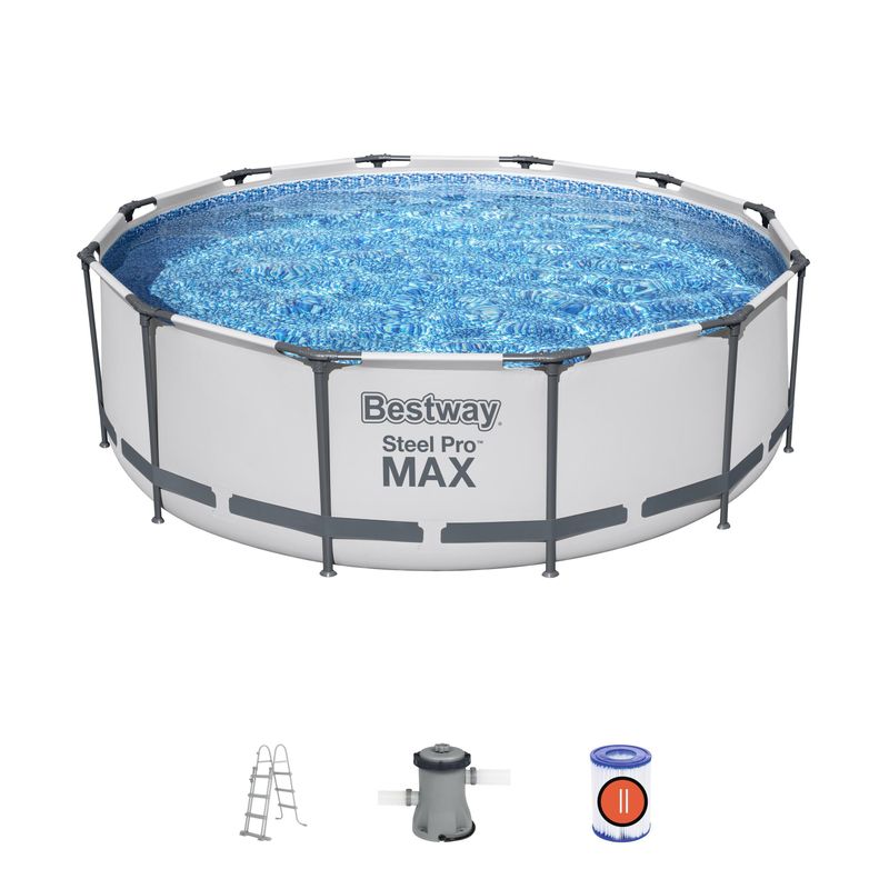 Bazén Bestway® Steel Pro MAX, 56418, kartušová filtrácia, rebrík, 366x100 cm 1 Bazén Bestway® Steel Pro MAX, 56418, kartušová filtrácia, rebrík, 366x100 cm
