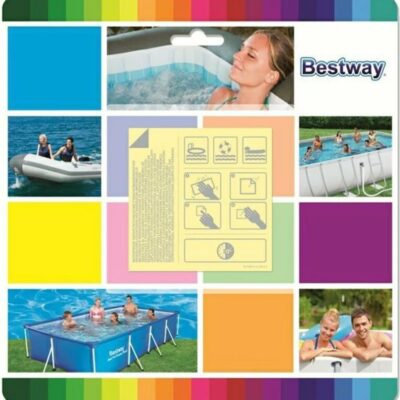 Sada na opravu bazénov Bestway® 62091, na opravu bazénov a nafukovačiek, 10 ks, 65x65 mm