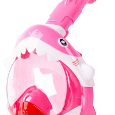 Maska šnorchlovacia Shark, celotvárová, pre deti 4+, XS, ružová