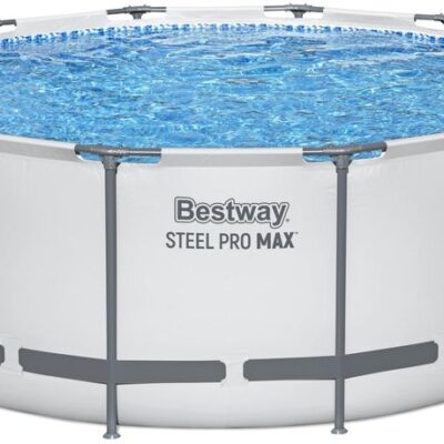 Bazén Bestway® Steel Pro MAX, set, 3,66 x1,22 m, rebrík, filtračné čerpadlo, f. vložka, kryt bazéna, opravná záplata